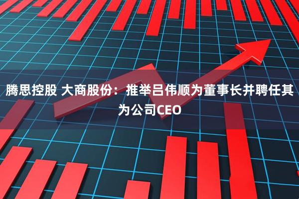 腾思控股 大商股份：推举吕伟顺为董事长并聘任其为公司CEO